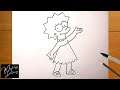 How to Draw Lisa Simpson from The Simpsons