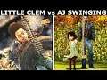 Lee Pushes Clementine vs Clem Pushes AJ On The Swing - The Walking Dead Final Season 4 Episode 4