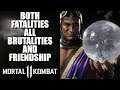 Mortal Kombat 11: Both Fatalities, ALL 11 Brutalities & Friendship for Rain (1080P/60FPS)