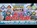 ALL 8 Pokémon Unite BATTLE ITEMS in Action! What do they REALLY do? Pokemon Unite Battle Items Demo!