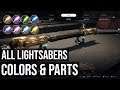 All Lightsaber Sets (Colors, Parts & Materials) Showcase - Star Wars Jedi Fallen Order