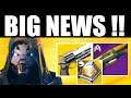 Destiny 2 | HOW TO GET HAWKMOON BIG NEWS NEW INFO EXOTIC QUEST!