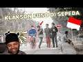 KOCAK !!! PRANK KLAKSON FUSO DI SEPEDA, KAGET PARAH ASLI BIKIN NGAKAK WKWK Reaction | Indonesia