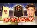 MY TOP 100 REWARDS... FINALLY SOME LUCK! FIFA 20 PACK OPENING