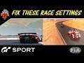 GT Sport Fix These FIA Settings - Nations & Manufacturer Top Split