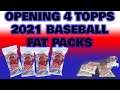 Opening 4x Topps 2021 MLB Fat Pack - IS THIS PRODUCT WORTH IT?