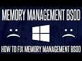 How To FIX Memory Management Blue Screen Error In Windows 10