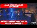 Stone Tablet Location Genshin Impact Dragonspine Free 4* Claymore Snow-Tombed Starsilver