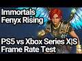 Immortals Fenyx Rising PS5 vs Xbox Series X|S Frame Rate Comparison