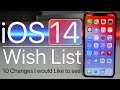 iOS 14 Wish List - Features and Changes I would like Apple to make
