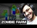 MAKING A ZOMBIE FARM FOR XP IN MINECRAFT - RAWKNEE LIVE