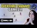 NHL 21 GAMEPLAY: OVERTIME HUT CHAMPS