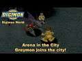 Digimon World HD Remaster Gameplay Part 12 - Greymon joins the city! Arena in the City