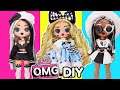 LOL Surprise OMG Doll DIY Compilation How To Make OMG Curious QT, Yin BB, Yang QT Doll Hacks