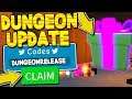 CLEARING NEW DUNGEON + CODES IN UNBOXING SIMULATOR! Roblox *THIS IS INSANE*