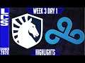 TL vs C9 Highlights | LCS Summer 2020 W3D1 | Team Liquid vs Cloud9