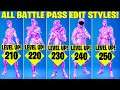 ALL LEVELS NEEDED FOR EACH BATTLE PASS EDIT STYLE! (SAPPHIRE, TOPAZ, ZERO POINT EDIT STYLES!)