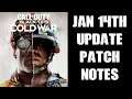COD Black Ops Cold War Jan 14th Update Patch Notes: new Map Sanatorium, New game Modes