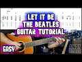 The Beatles Let it be Guitar Tutorial Lesson (Easy)