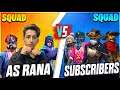 As Rana Playing with subscriber's Squad Vs Squad Clash Squad Match Garena Free Fire WFT Moment🤪