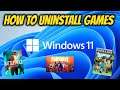 How to uninstall games and apps on windows 11