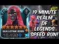 6 Star Guillotine 2099 Rank 2 Realm Of Legends 19 Minute Speed Run! - Marvel Contest of Champions