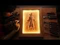 Goku Glowing Wooden Painting - Dragon Ball Wood Carving