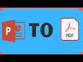How to convert PPT TO PDF in 1 min easy tutorial 2021 PowerPoint file to PDF