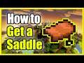 How to GET a SADDLE in Minecraft (Find Saddles or TRADE, Mobs, Fishing, Dungeons)