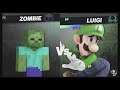 Super Smash Bros Ultimate Amiibo Fights – Steve & Co #185 Zombie vs Luigi