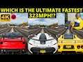 Forza Horizon 4 Top Fastest Cars Ferrari 599xx Evo vs Koenigssegg Jesko vs Mosler MT900s | 4K 60fps