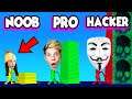 Can We Go NOOB vs PRO vs HACKER In STACK COLORS?! (ALL LEVELS!) Prezley & Miss Charli