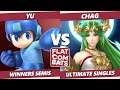 Flat Combats 10 Winners Semis - Yu (Mega Man) Vs. Chag (Palutena) SSBU Smash Ultimate