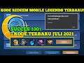 UPDATE! 3 KODE REDEEM ML HARI INI JULI 2021 | KODE REDEEM MOBILE LEGEND TERBARU JULI 2021 100% WORK!