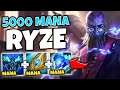 WTF?! 5000 MANA RYZE DELETES EVERYTHING IN SIGHT! (CRAZY SPELL DAMAGE) - League of Legends