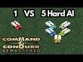 1 Nod vs 5 Hard AI - Command & Conquer Remastered