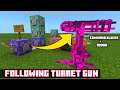 How to make a Following Turret Gun in Minecraft using Command Block and Addon