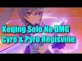 Keqing Solo Cyro & Pyro Regisvine World lvl 4 (AR 35+) No Damage - Genshin Impact