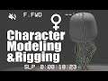 Blender 3D Timelapse Character Modeling & Rigging ♀ no commentary