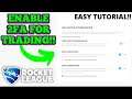 How to enable 2FA in Rocket League and start TRADING!!(PC/PS/XBOX/SWITCH)
