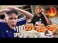 I CHALLENGED MELLO TO EAT 100 SPICY NUGGETS 🔥