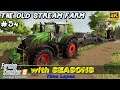 Pulling out stuck equipment from mud, making silage | The Old Stream Farm #54 | FS19 TimeLapse | 4K
