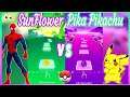 SpiderMan Sunflower VS Pikachu Song - Tiles Hop. TRZ