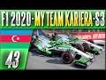 F1 2020 My Team | #43 | Šílené Kolize v Baku!  | CZ Let's Play (S3 - AZE)