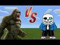 King kong vs. Sans | Minecraft (INTENSE BATTLE!)
