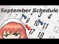 September Schedule Update