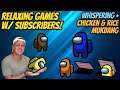 ASMR Gaming: Among Us | Relaxing Games With Subscribers! - Chicken & Rice Mukbang & Whispering