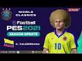 C. VALDERRAMA  face+stats (World Classics) How to create in PES 2021