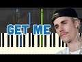 🎹Justin Bieber - Get Me (feat. Kehlani) (Piano Tutorial Synthesia)❤️♫