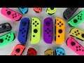 Nintendo Switch Neon Purple (L), Neon Orange (R), and Blue (L) Joy-Cons Unboxing